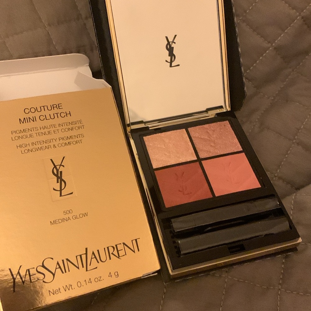 Yves Saint Laurent Medina Glow Gold Clutch - Picture 3 of 4